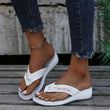 Women Wedge Soft Bottom Non Slip Beach Casual Flip Flop Slippers