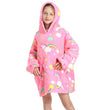 Women Kids Printing Hoodie Warm Fleece Blanket