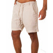 Men Solid Color Casual Elastic Waist Short Pants