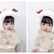 2in1 Cute Penguin Deer Design Fleece Scarf Hat