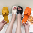Women PU Leather Flat Sandals