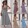 Women Sleeveless Flower Print Maxi Dress