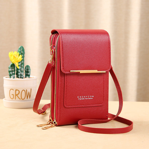 PU Leather Crossbody Handbags Phone Purse with Long Strap