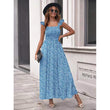 Women Sleeveless Flower Print Maxi Dress