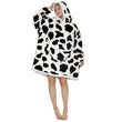 Women Kids Printing Hoodie Warm Fleece Blanket