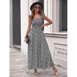 Women Sleeveless Flower Print Maxi Dress