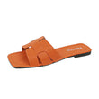 Women PU Leather Flat Sandals
