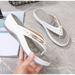 Women Wedge Soft Bottom Non Slip Beach Casual Flip Flop Slippers
