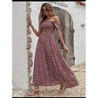 Women Sleeveless Flower Print Maxi Dress