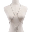 Body Chain Silver Sparkly Rhinestone Bra Chain