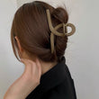 4pack Solid Color Plastic Hair Clip Hair Claw