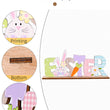 Easter Wooden Ornament Rabbit Eggs Bunny Craft Table Decor