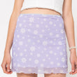 Women Summer Mesh Double Layer Mini Skirt