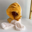 2in1 Cute Penguin Deer Design Fleece Scarf Hat
