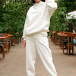 Women Solid Color Hoodies Set Tracksuit Set
