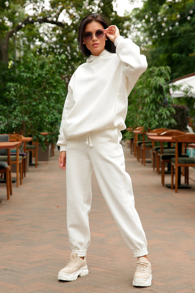 Women Solid Color Hoodies Set Tracksuit Set