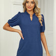 Women Casual V-neck Solid Color Short Sleeves Tshirt