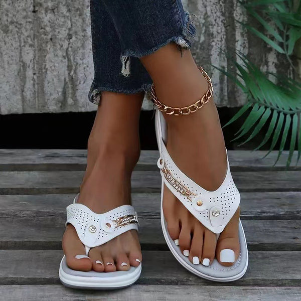 Women Wedge Soft Bottom Non Slip Beach Casual Flip Flop Slippers