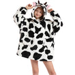 Women Kids Printing Hoodie Warm Fleece Blanket