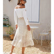Women High Waist Boho Floral Print Wrap Midi Long Skirt