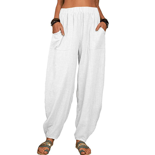 Women Linen Loose Harem Pants