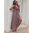 Women Sleeveless Flower Print Maxi Dress