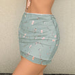 Women Summer Mesh Double Layer Mini Skirt