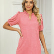 Women Casual V-neck Solid Color Short Sleeves Tshirt
