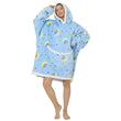 Women Kids Printing Hoodie Warm Fleece Blanket