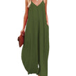 Womens Casual Sleeveless Spaghetti Straps Loose Baggy Jumpsuit
