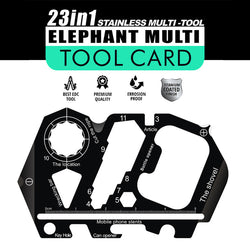 23 in 1 Multifunction Outdoor Camping Card Tool
