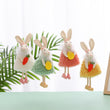 4pack Rabbit with Carrot Easter Hanging Decor