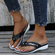 Women Wedge Soft Bottom Non Slip Beach Casual Flip Flop Slippers