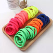 200pcs Girls Solid Color Rubber Hairbands Headwear