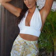 Summer Fashion Front Hollow Halter Sleeveless Crop Top