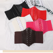Women Solid Color Corset Lace-up Belt