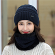 Women Fleece  Beanie Hat Scarf Set