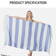 100*180cm Stripes Turkish Beach Towel with Tassel