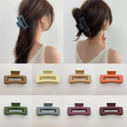 4pcs Rectangular Hair Clips for Thin Hair Square Claw Clips Matte Hair Clips
